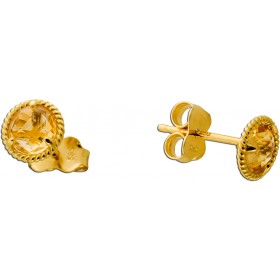 Citrin Ohrstecker Gold 585 14K gelbe nat Citrine 0.80ct