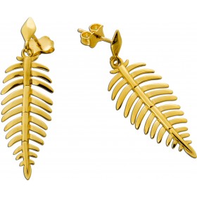 Palmblatt Ohrhänger Gold 333 8 Karat