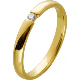 Brillantring Spannring Gelbgold 585 14 Karat Solitär Diamant 