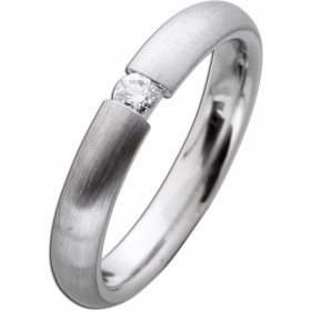 Platin 950 Verlobungsring Solitär Diamant 0.10ct W SI 