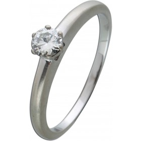 Platin 950 Verlobungsring Solitär Diamant 0.30ct W SI