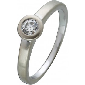 Platin 950 Verlobungsring Solitär Brillant 0.30ct W SI
