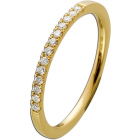 Memoire Alliance Brillant Ring Gelbgold 585 14K Diamanten 0.15ct