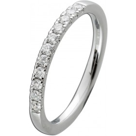 Memoire Alliance Brillant Ring Weißgold 585 14K Diamanten 0.28ct