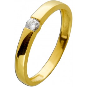 Verlobungsring Gelbgold 333 8 Karat Solitär Zirkonia Vorsteckring