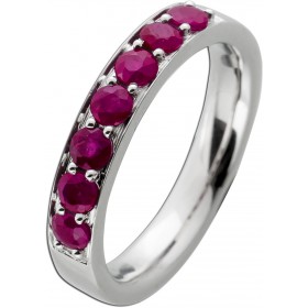 Rubin Memoire Ring Weißgold 585 14 Karat rot pink Edelsteine