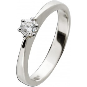Brillant Solitärring Weißgold 585 14 K 0.25ct TW VSI 