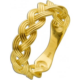 Geflochtener Ring Gelbgold 333 8 Karat Zopf Design