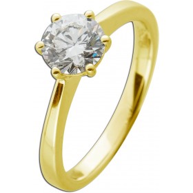 Solitärring 1.0 ct.F VS Gold 585 14 K Lab Grown Diamond IGI Zertifikat