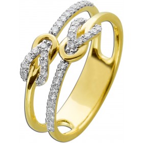 Brillant Ring Gelbgold 585 14K Diamanten 0.20ct W SI 