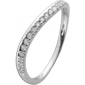 Brillant Ring Weißgold 585 14K Diamanten 0.20ct W SI
