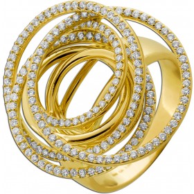 Cocktailring Gelbgold 585 14 Karat Brillanten 1.0ct. 