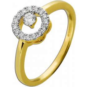 Brillantring Happy Lady  Gelbgold 585 14 Karat Brillanten 0.29ct. TW VSI