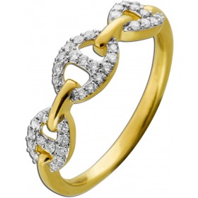 Kettenring Gelbgold 585 14 Karat Brillanten 0.28ct. TW VSI
