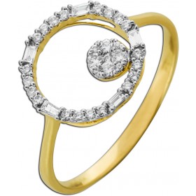 Happy Lady Ring Gelbgold 585 14K Brillanten 0.26ct TW VSI 
