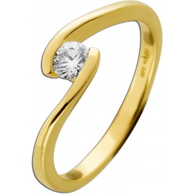 Solitärring Verlobungsring Gelbgold 585 14K Solitär Diamant 0.25ct