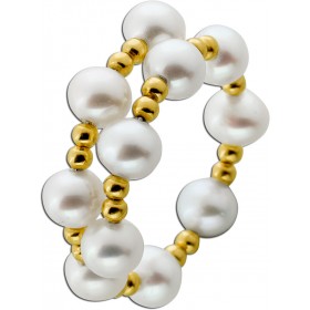 Flexibler Perlenring Gelbgold 585 16-18mm 