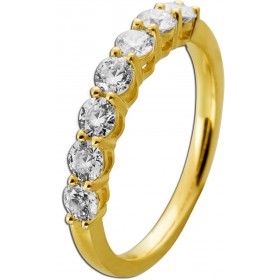 Memoire Ring Gelbgold 585 7 Lab Grown Diamanten 0.50ct F VS