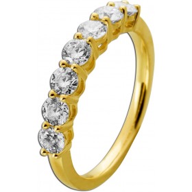  Lab Grown Diamanten 1.0ct Memoire Alliance Ring 14k Gelbgold 585  F VS