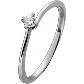 Verlobungsring Platin 950 Solitär Brillant 0.10ct TW SI