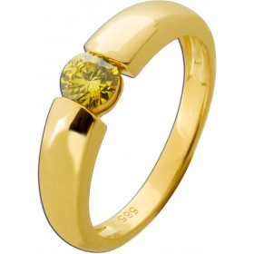 Diamantring Gold 585 14K gelber Diamant 0.50ct Verlobungsring