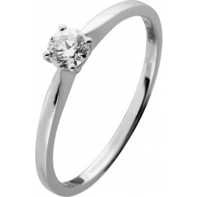 Diamant Ring Platin 950 Solitär Brillant 0.25ct 