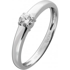 Verlobungsring Platin 950 Solitär Brillant 0.25ct 