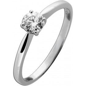 Verlobungsring Platin 950 Solitär Brillant 0.50ct 