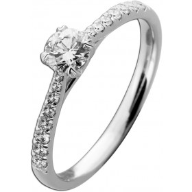 Brillantring 0.75ct Weissgold 585 14K Lab Grown Brillanten IGI