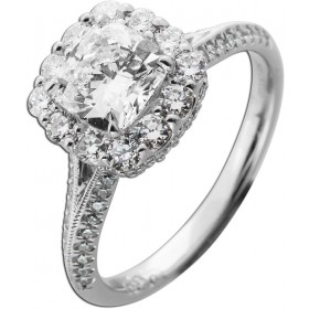 Diamantring 2.62ct Weissgold 585 14K Lab Grown Brillanten Diamanten IGI