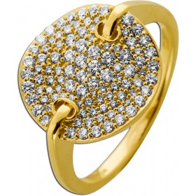 Brillant Ring Gold 585 14K Natur Diamanten 0.68ct