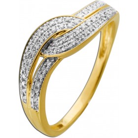 Brillant Ring Gold 585 14K Natur Diamanten 0.17ct