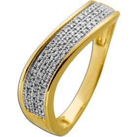Diamant Ring Endlos Gold 585 14k  Natur Diamanten 0.17ct