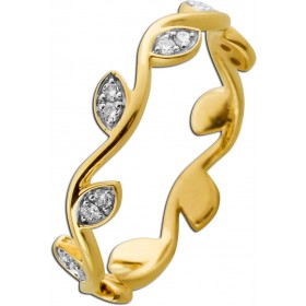 Brillant Ring Gold 585 14 Karat Natur Diamanten 0.12ct