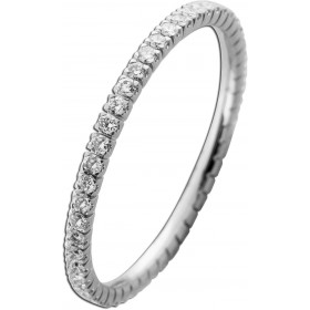 Memoire Ring Weißgold 585 14K Natur Diamanten 0.50ct 