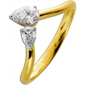 Diamant Ring 0.50ct Gold 585 14K Lab Grown Diamanten