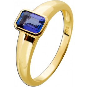 Tansanit Ring Gold 375 9K lila Natur Edelstein 0.95ct