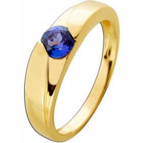 Tansanit Ring Gold 375 9K lila Natur Edelstein 0.55ct