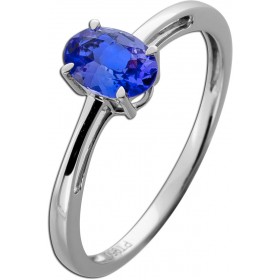 Tansanit Ring Platin 950 natürlicher Tansanit 0.90ct