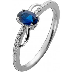 Saphir Ring Platin 950 nat Saphir Natur Diamanten