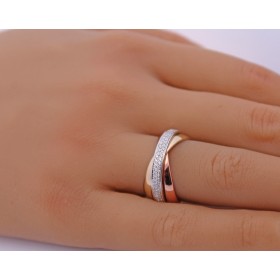 Trinity Brillantring Gelbgold Weißgold Rosegold 585 14K Natur Diamanten 0.60ct