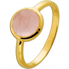 Rosenquarz Ring Gold 585 14K Natur Rosenquarz 2.8ct.