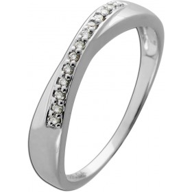 Brillantring Weißgold 585 14K Lab Grown Diamanten 0.08ct.