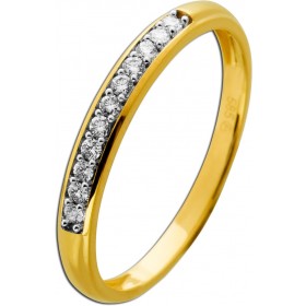 Memoire Ring Gold 585 14K Brillanten 0.11ct