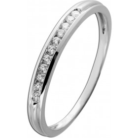 Memoire Ring Weißgold 585 14K Brillanten 0.11ct