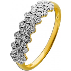 Diamantring Gold 375 9 Karat Diamanten 0.20ct