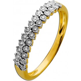 Diamantring Gold 375 9 Karat Diamanten 0.18ct