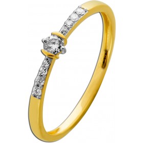 Diamantring Gold 585 14 Karat Diamanten 0.15ct 
