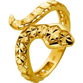 Schlangen Ring Gold 333 8 Karat diamantiert 