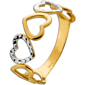 Herz Ring Gold Weißgold 333 8 Karat 